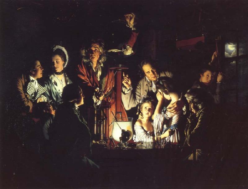 Joseph wright of derby An Experiment on a Bird in the Air Pump Sweden oil painting art